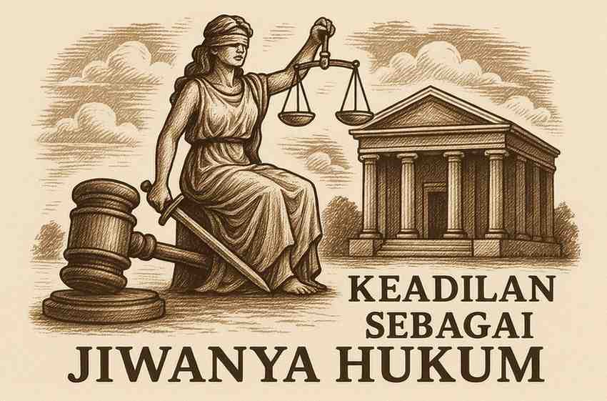 Ilustrasi Keadilan sebagai Jiwanya Hukum (Supremasi.id)