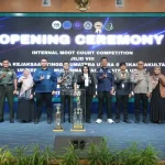 Jajaran Dekanat Fahum UMSU bersama para dosen dan tamu undangan serta narasumber FGD dalam open ceremony IMCC Jilid VIII