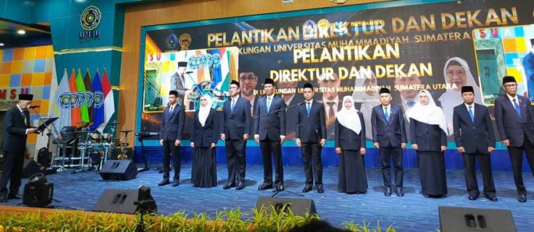 Prof Dr Agussani MAP resmi melantik Direktur dan Dekan di UMSU Periode 2025-2029