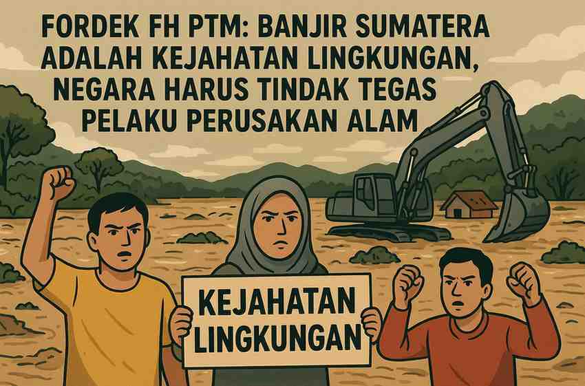 Fordek FH PTM: Banjir Sumatera Adalah Kejahatan Lingkungan, Negara Harus Tindak Tegas Pelaku Perusakan Alam